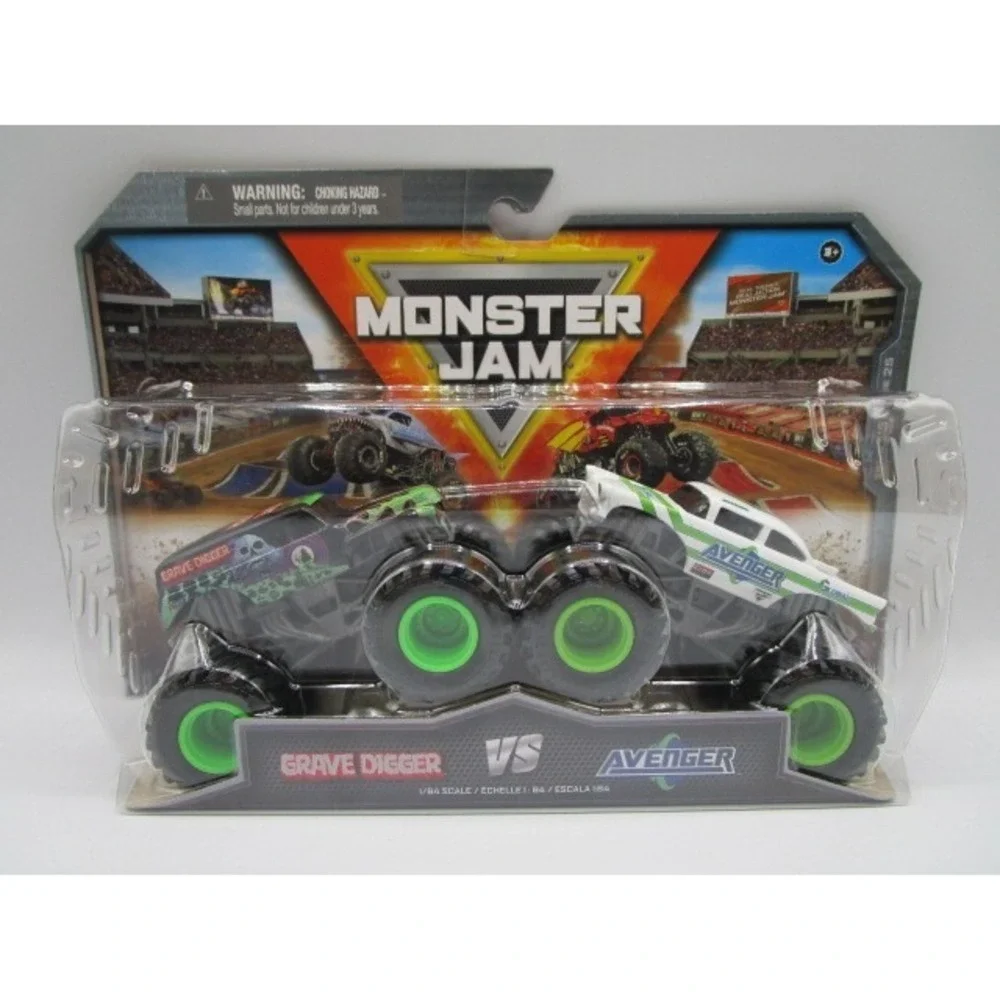 Spin Master Monster Jam Grave Digger Vs Avenger Die Cast Truck 1:64
